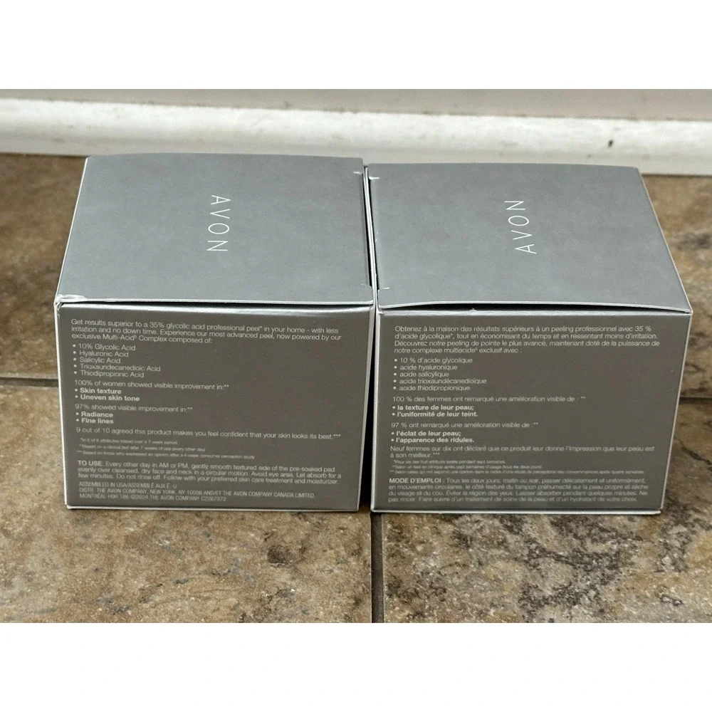 (2) Avon Anew Clinical Revitalize & Reveal Retexturizing Peel 30 pads NEW